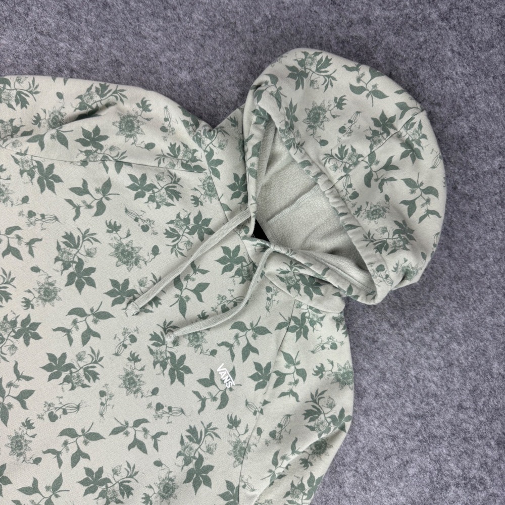 Vans Sage Green Floral Hooded Sweatshirt